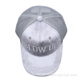 Groothandel suede geborduurde mesh trucker hoed